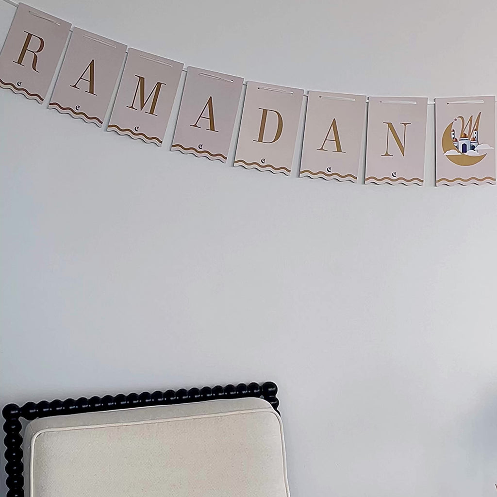 This pack consists of 14 individual pieces featuring our exclusive Double sided Ramadan Mubarak/Eid Mubarak Banner, exclusive Ramadan Sticker Set, Small Dome Light, Moon & Star Lights, Camil the Camel Foil, Jumbo Crescent Moon, Crescent Star Foil & more!